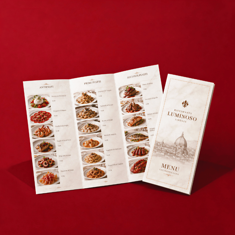 Brochure personalizzate per ristoranti