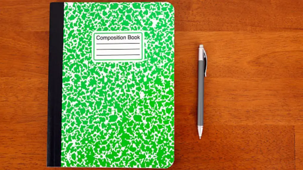 green marble composition notebook