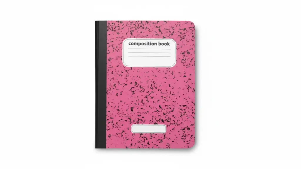 pink composition notebook pattern