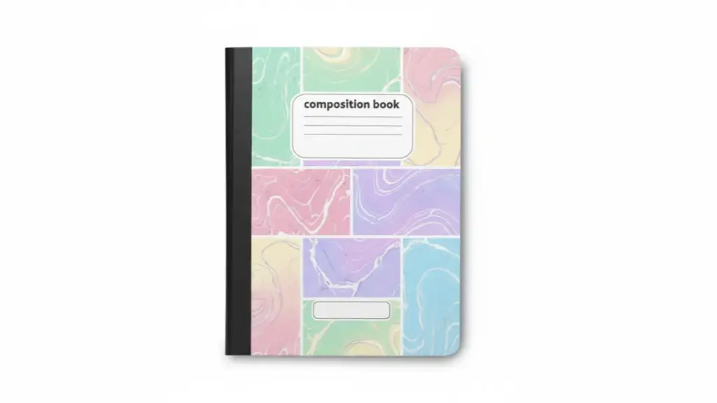 soft pastels marble composition notebook pattern