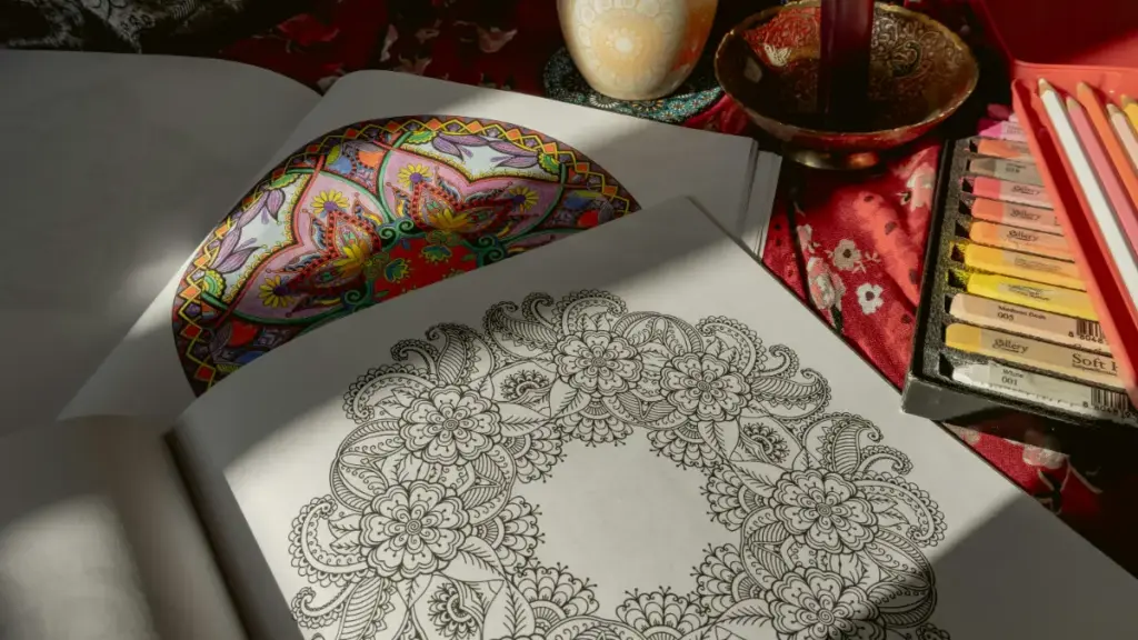 Adult Coloring Book Design Complexity and Artwork Style
