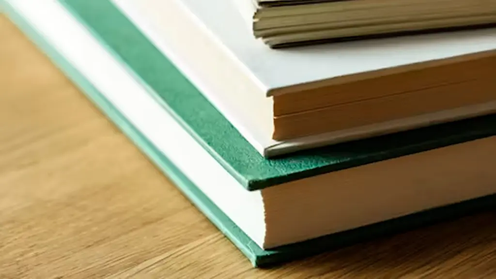 Closeup of stack of antique hardcover books