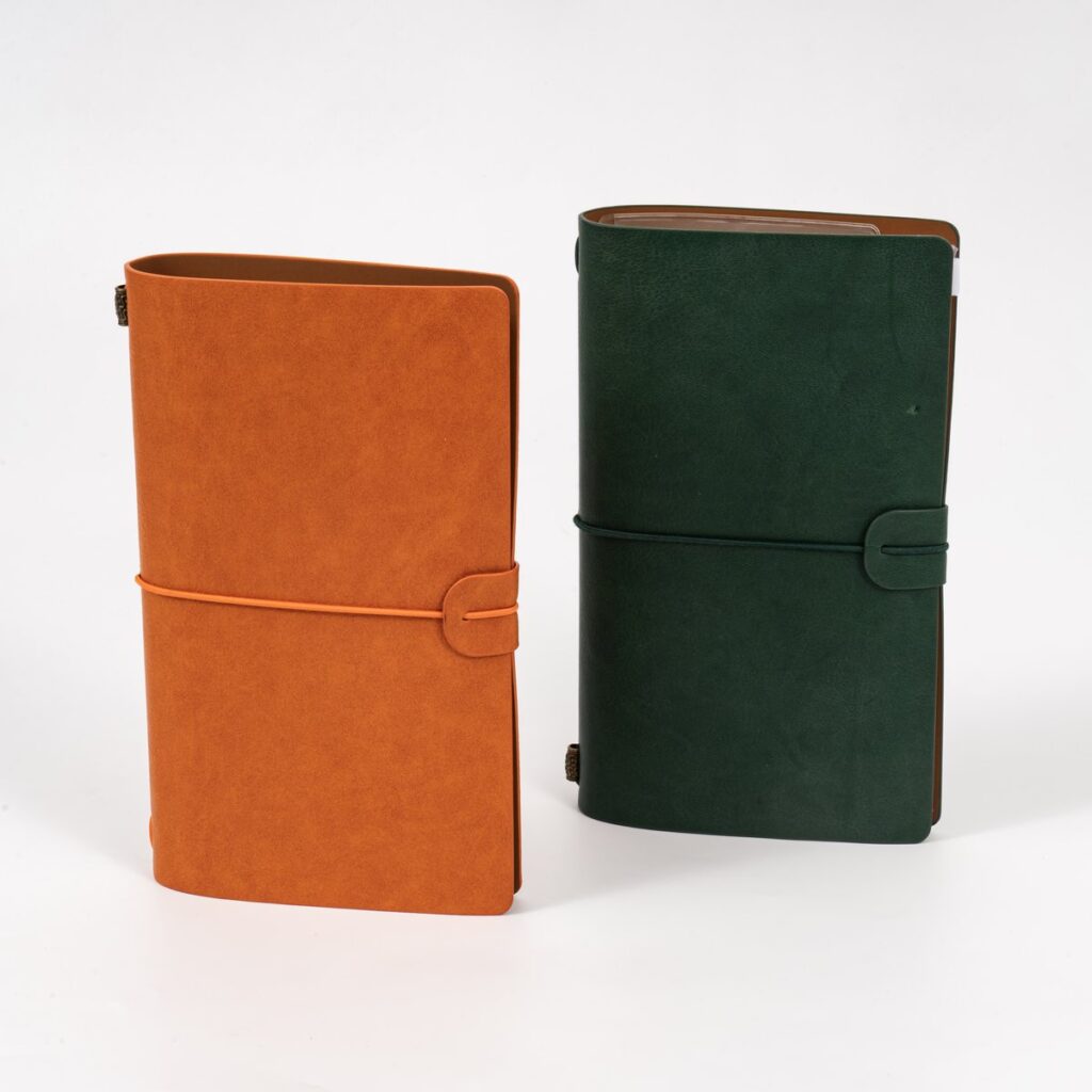 Dual-Color PU Leather Exhibition Notebook Set