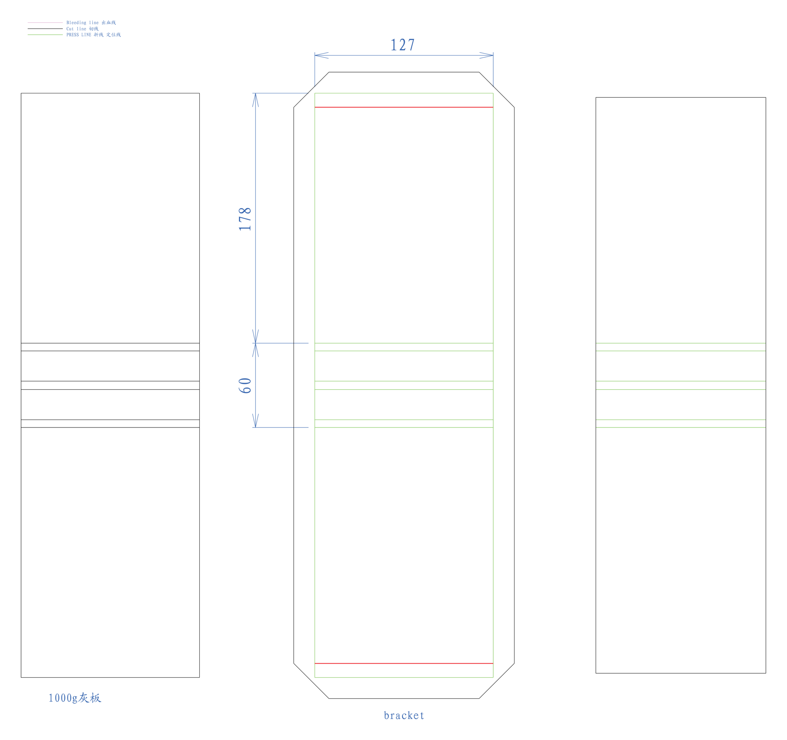 Compact Desk Tent Calendar Dieline Template Preview