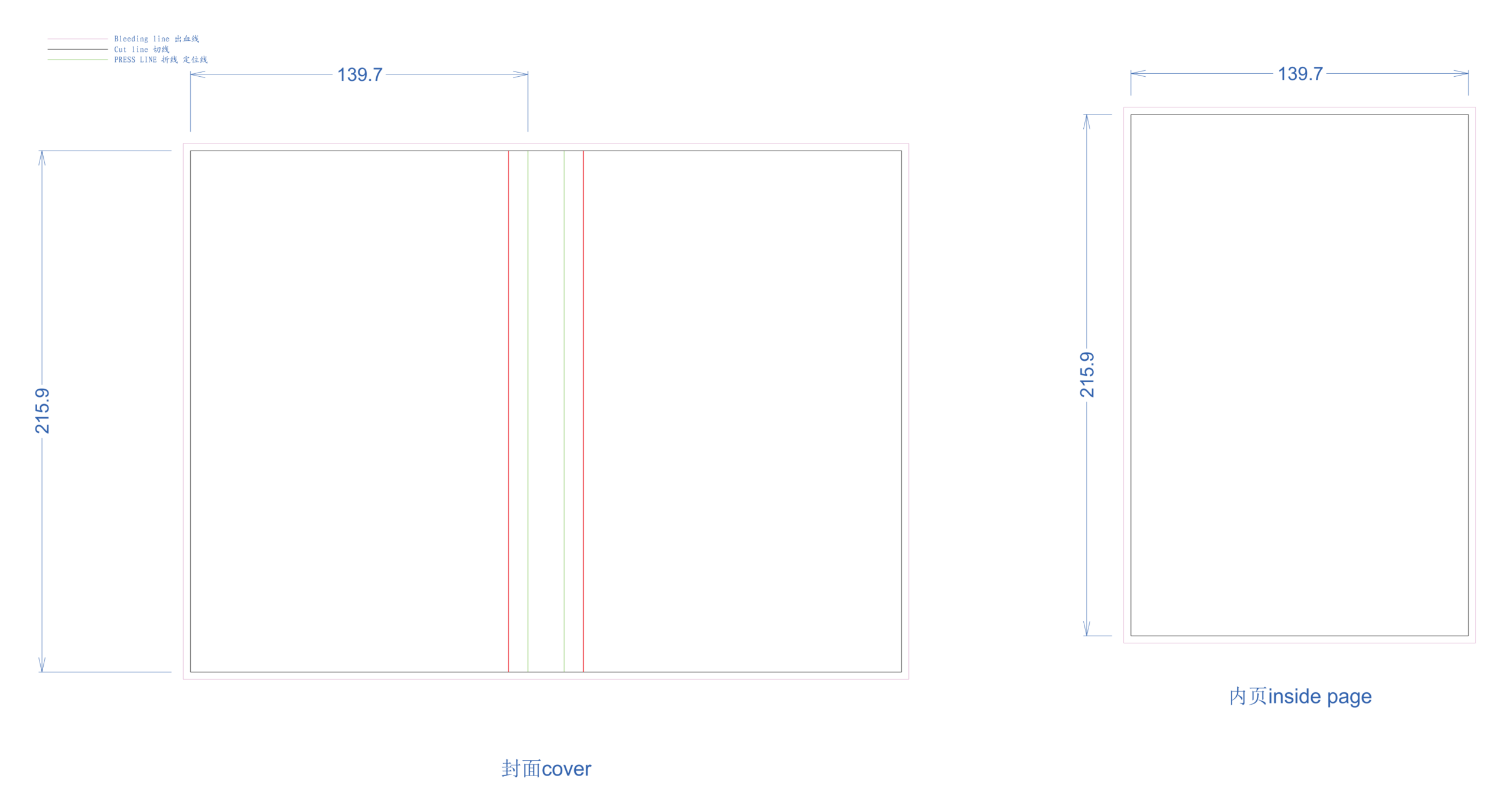 Trade Paperback Dieline Template Preview
