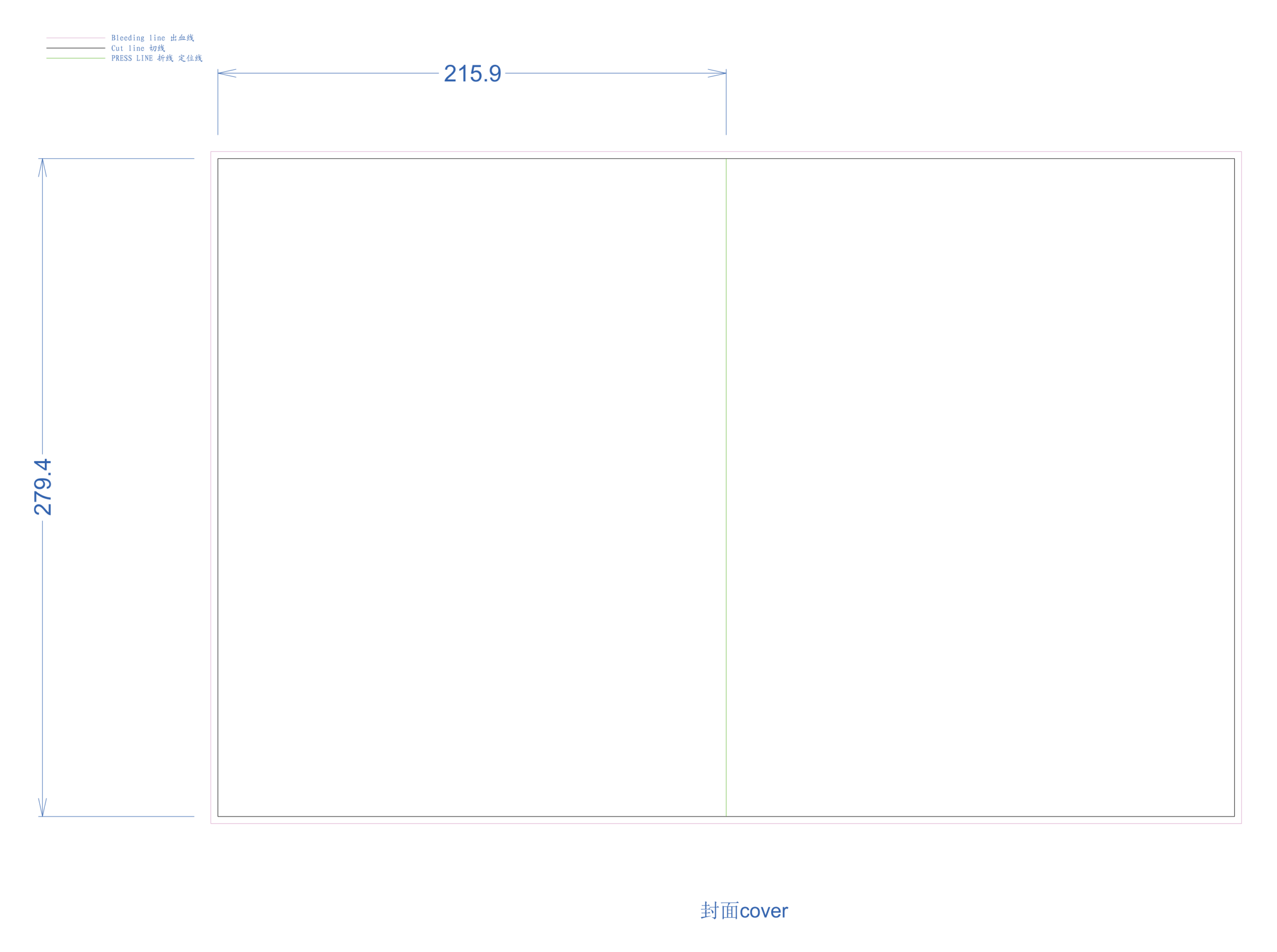 Saddle Stitch Booklet Dieline Template Preview